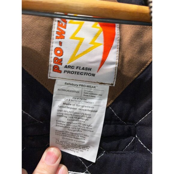 Salisbury Pro-Wear 45 Cal /CM2 Safety Heavy Jacket Size 2XL  ACOWHJ4530B2x NEW - Picture 11 of 16